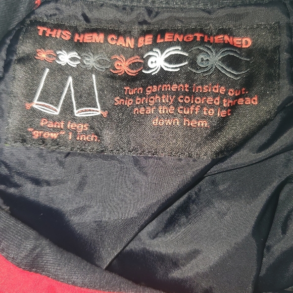 Spyder Marvel Winter Snow Pants Youth Kids Size 14 Red Spider Web 28X27 - Picture 3 of 5